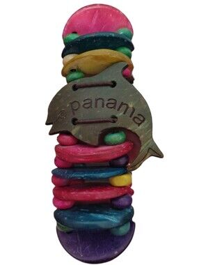 Panama Bracelet  Unique Coconut Shell, 'Naa Awula'